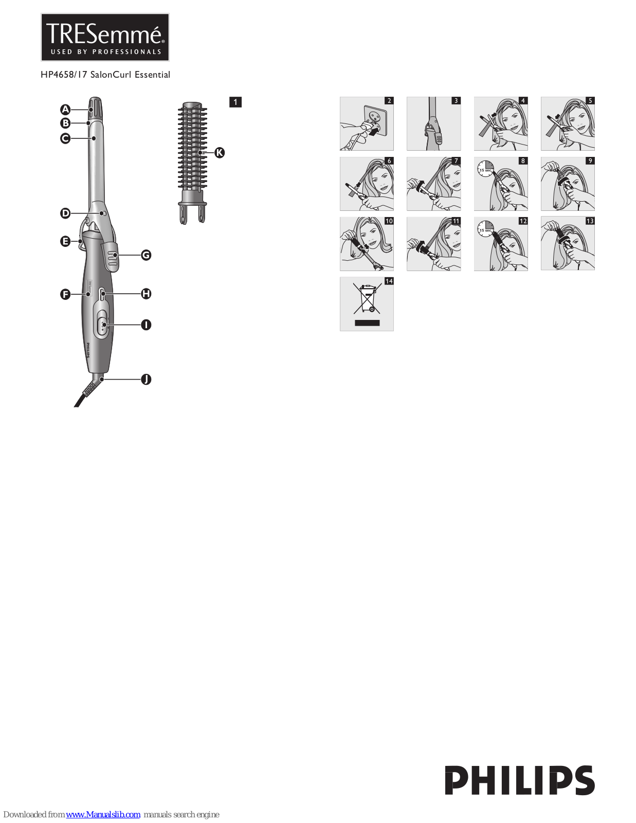 Philips TRESemme HP4658/17 User Manual