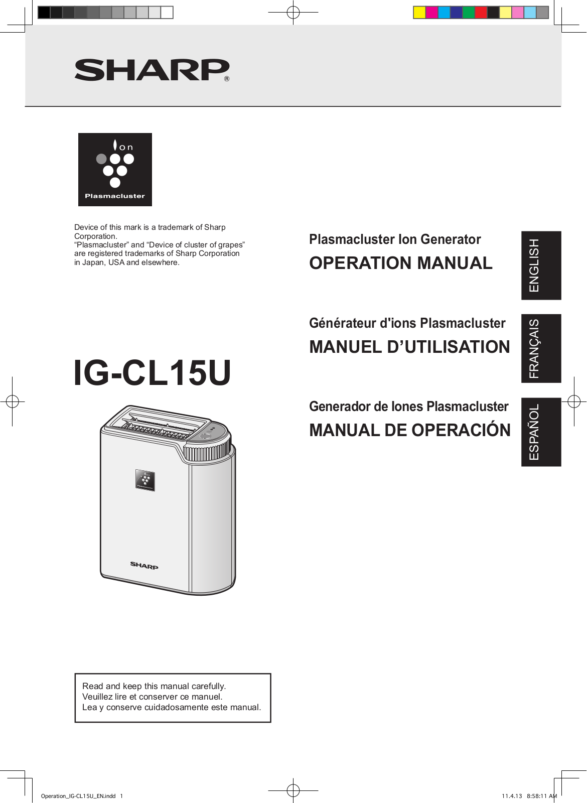 Sharp IG-CL15U User Manual