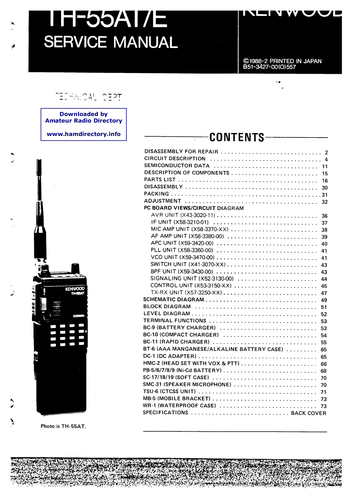 Kenwood th55 schematic