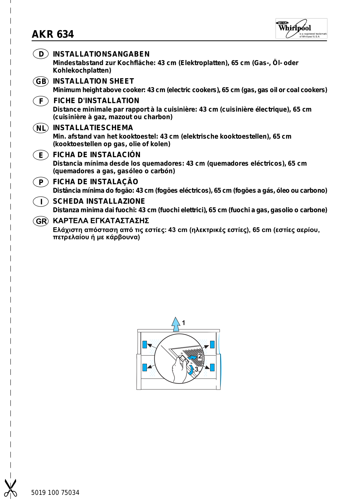 Whirlpool AKR 634 BR, AKR 634 WH, AKR 634 NB INSTRUCTION FOR USE