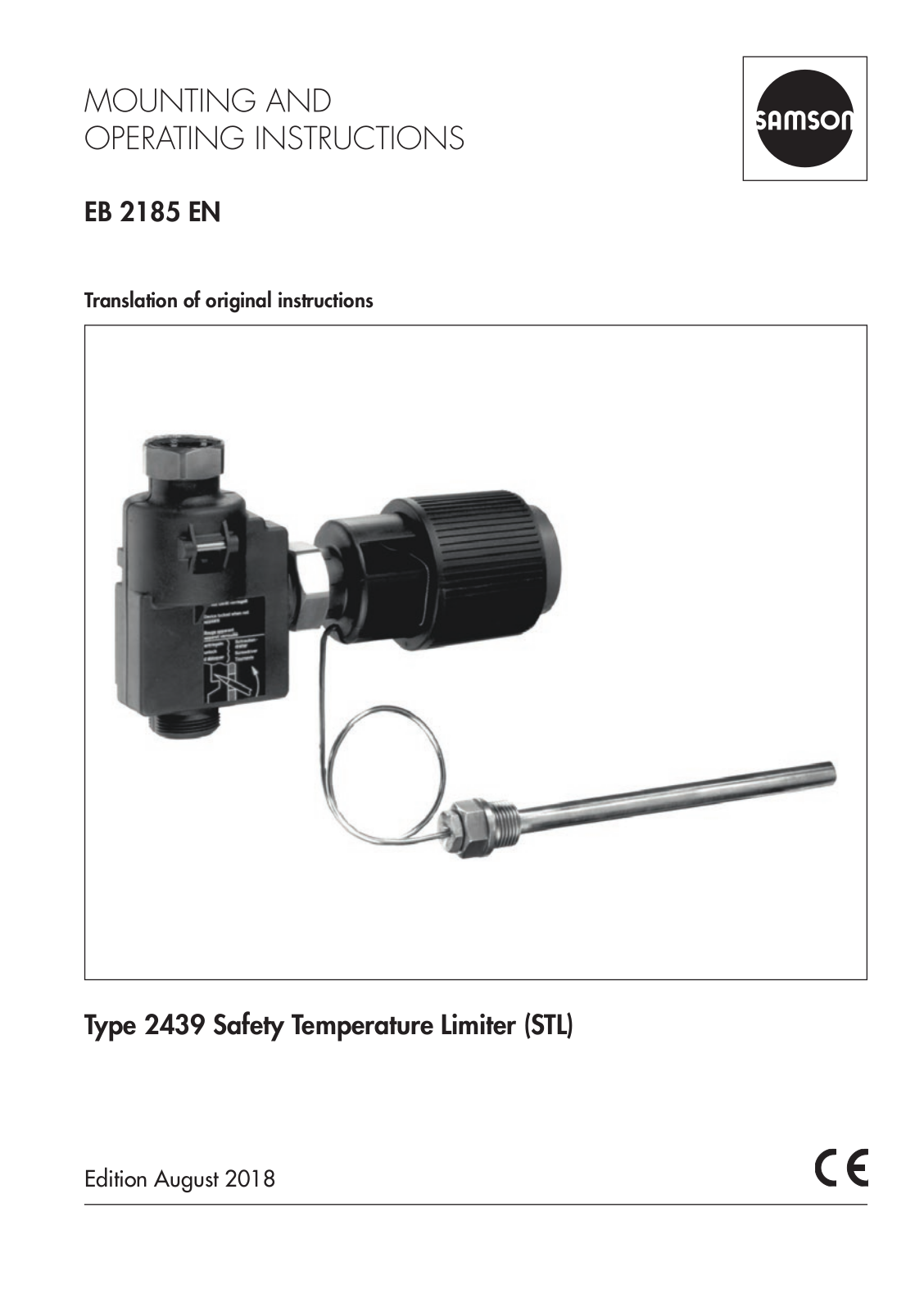 Samson 2439 Mounting And Operating Instructions