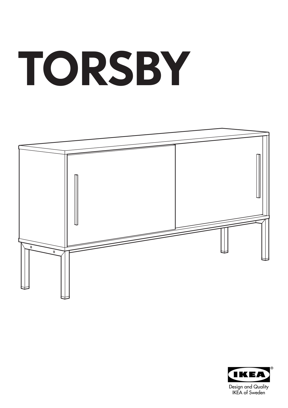 IKEA TORSBY SIDEBOARD 59X29 18 Assembly Instruction
