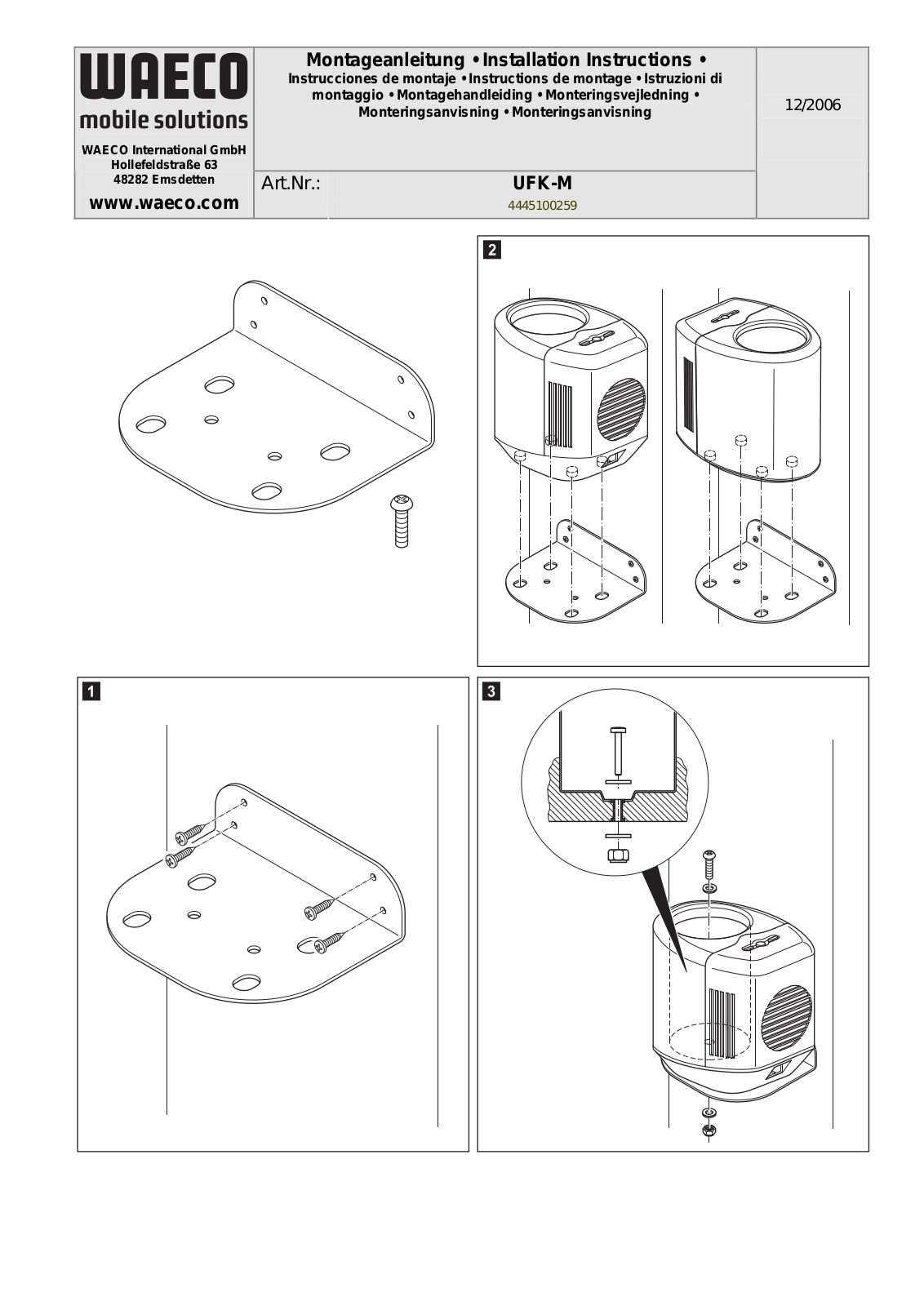 Waeco UFK-M User guide