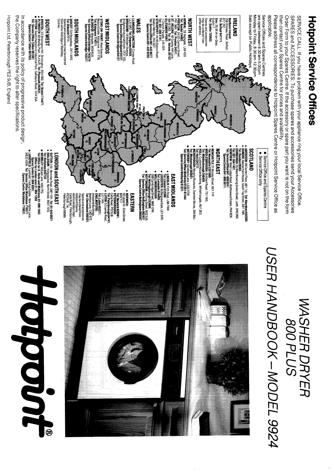 Hotpoint 9924 User Manual