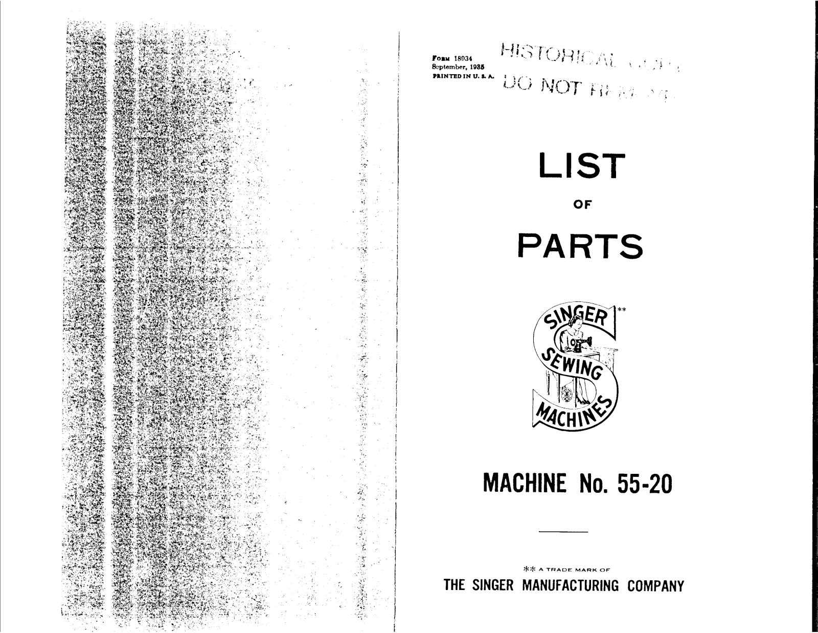 Singer 55-20 User Manual