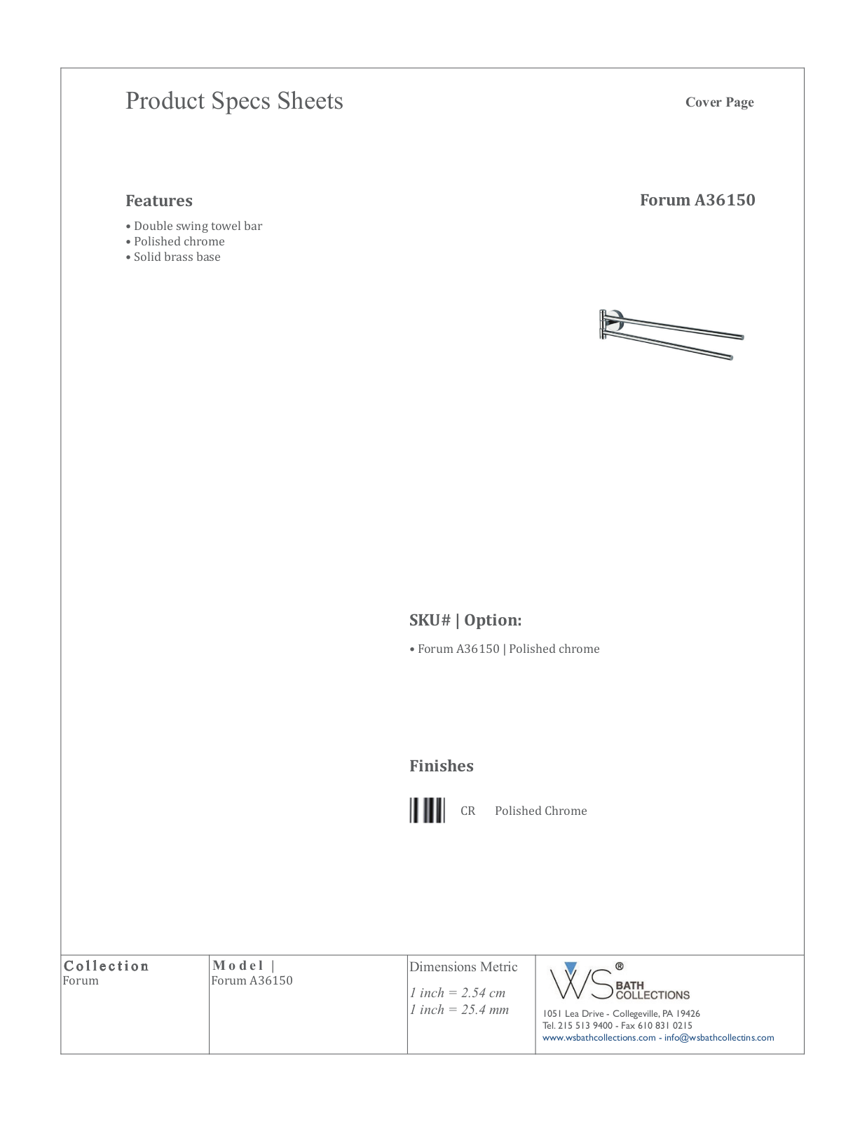 WS Bath Collections WSO3313 Specifications - ManualMachine.com