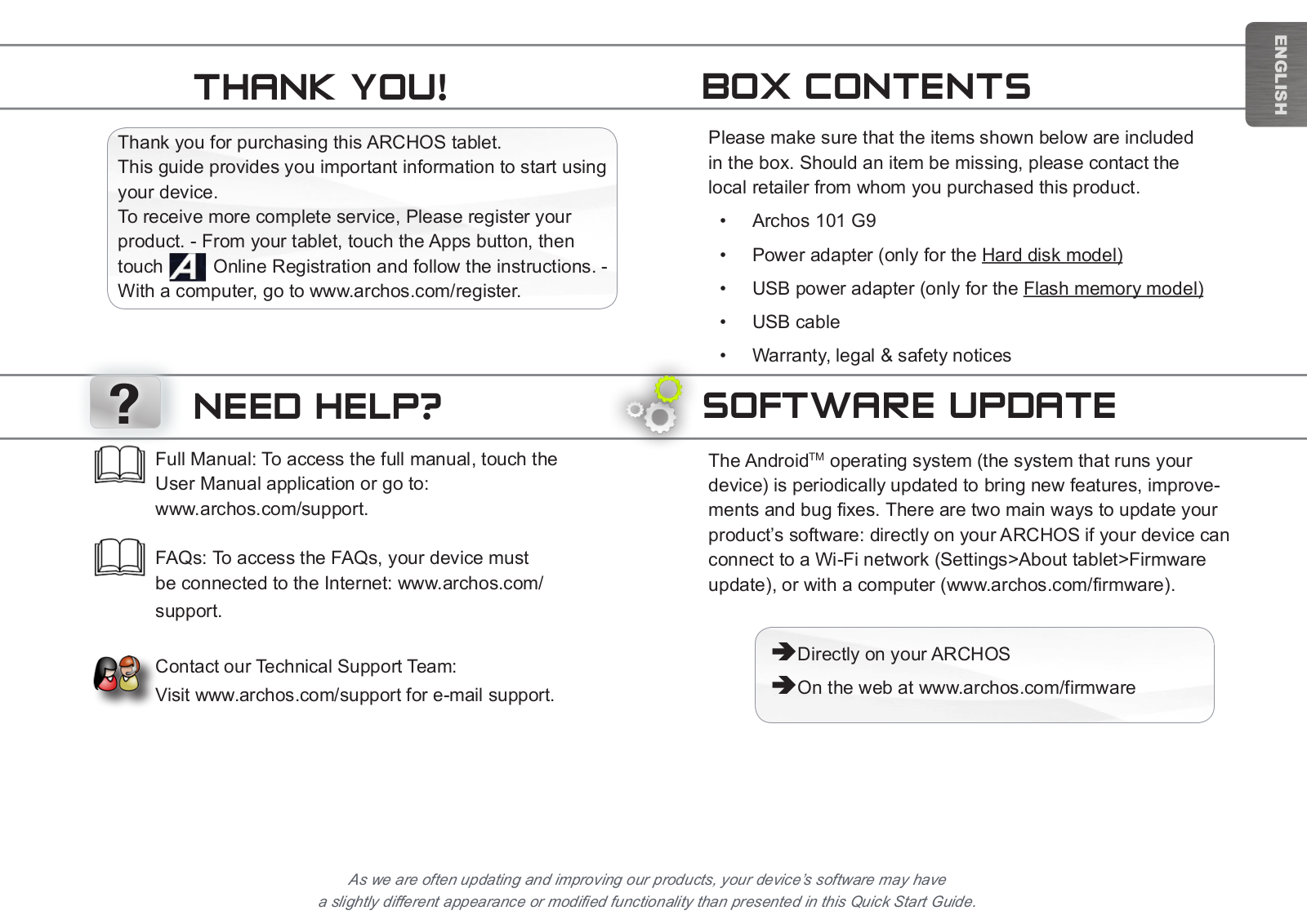 Archos 9101, 9100 Users Manual