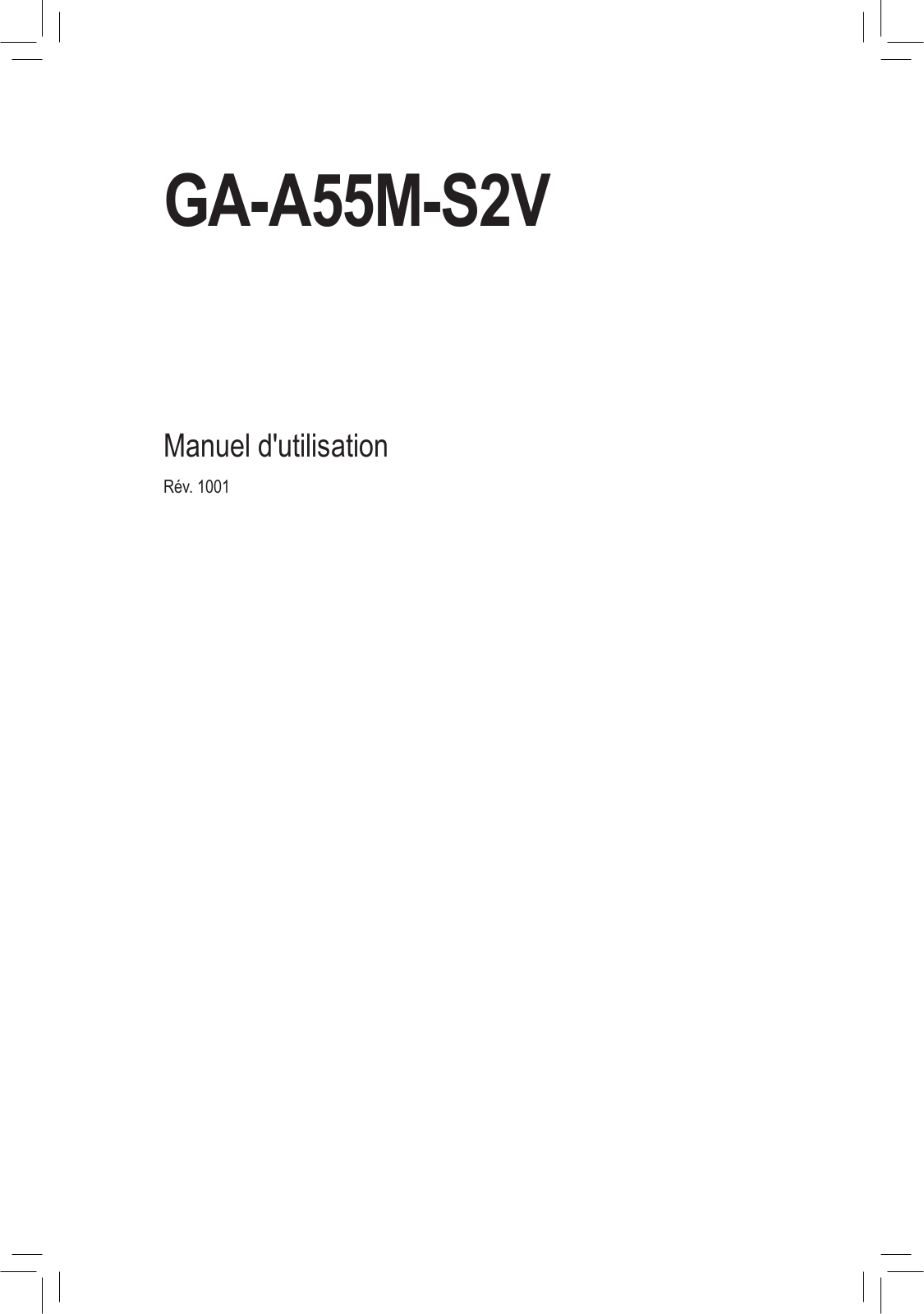 GIGABYTE GA-A55M-S2V User Manual