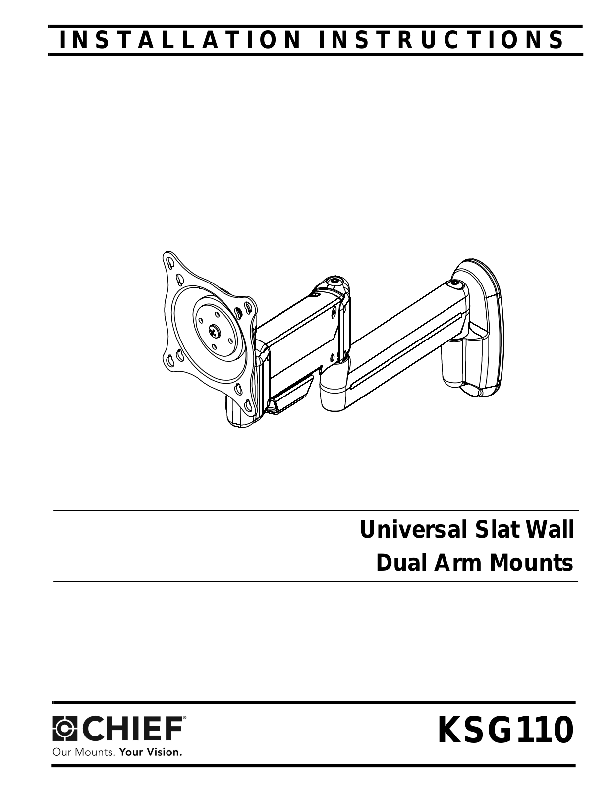 CHIEF KSG110 User Manual