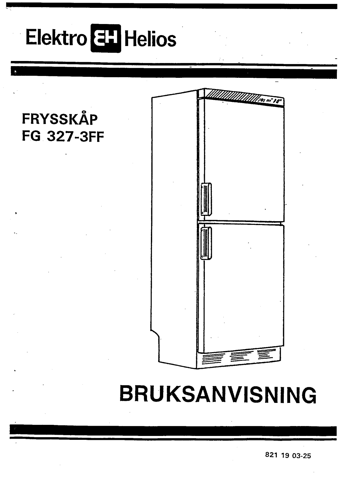 Elektro helios FG327-3FF User Manual