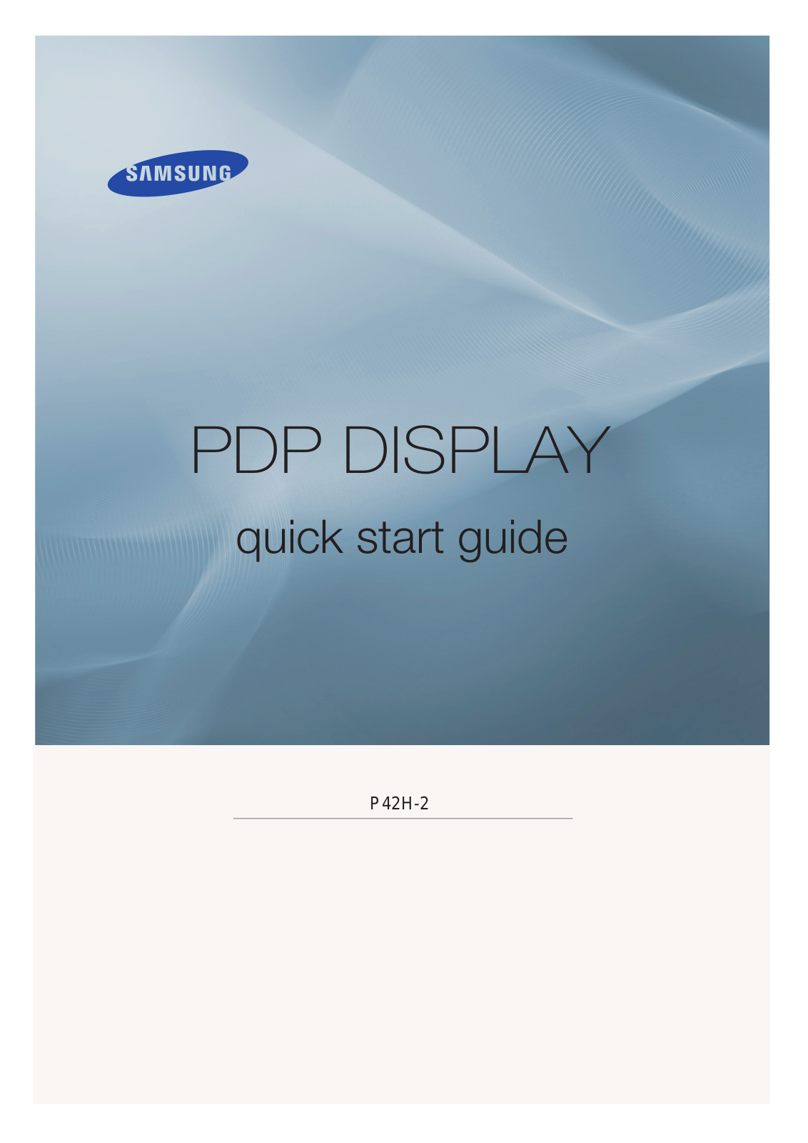 Samsung SyncMaster P42H-2 User Manual