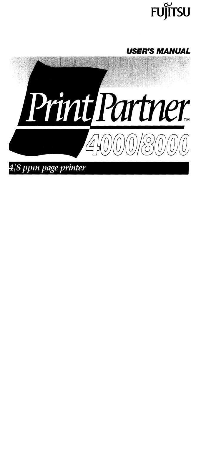 Fujitsu PrintPartner 4000, PrintPartner 8000 User Manual