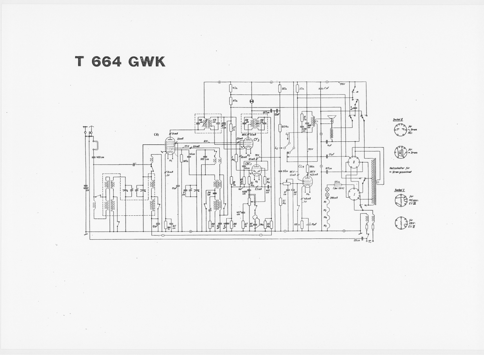 Telefunken 664-GWK Schematic