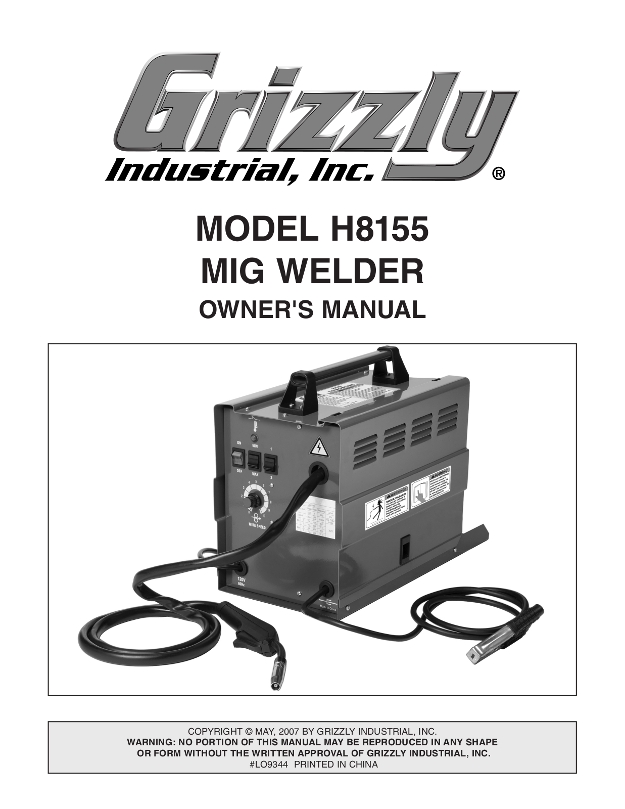 Grizzly H8155 User Manual