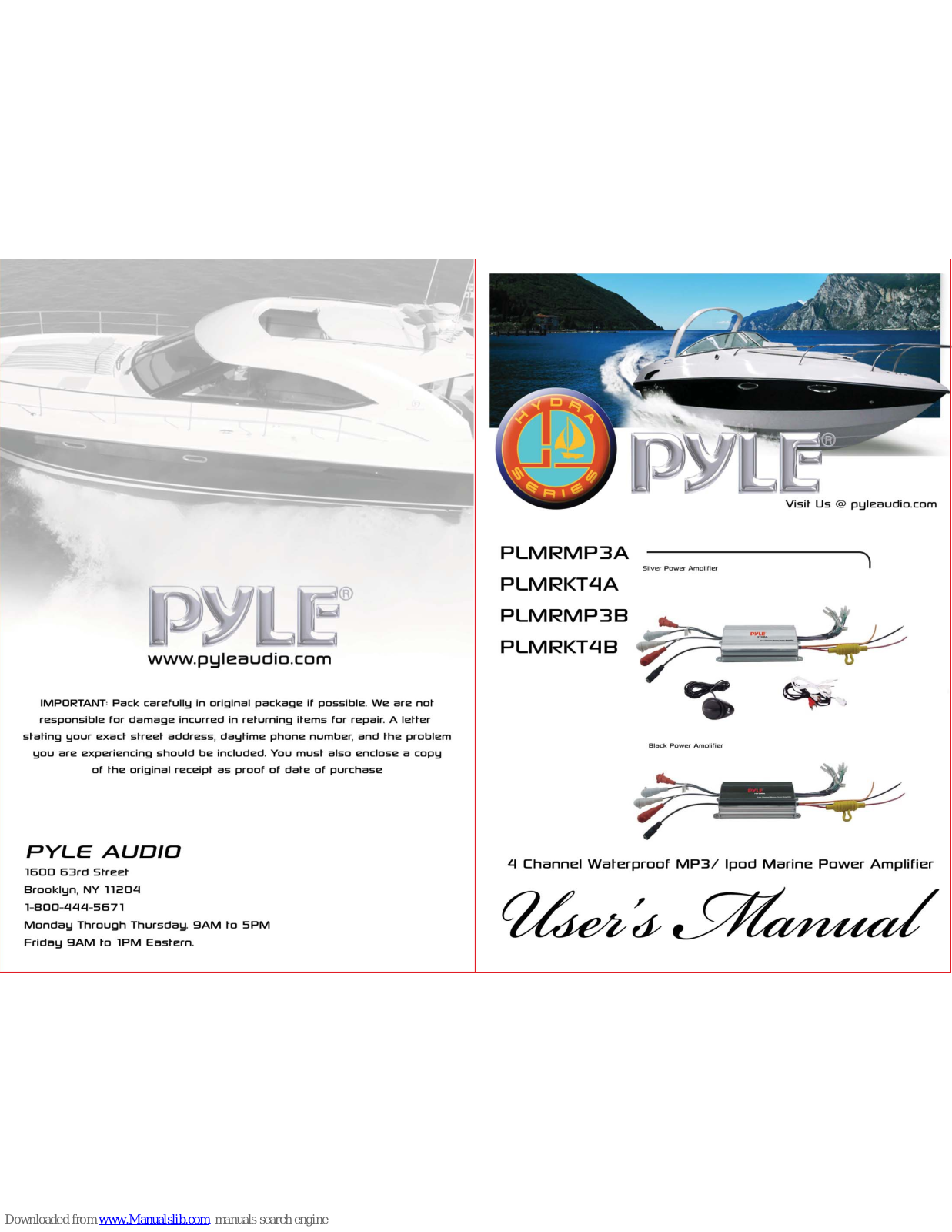 Pyle PLMRMP3B, PLMRKT4B User Manual - ManualMachine.com