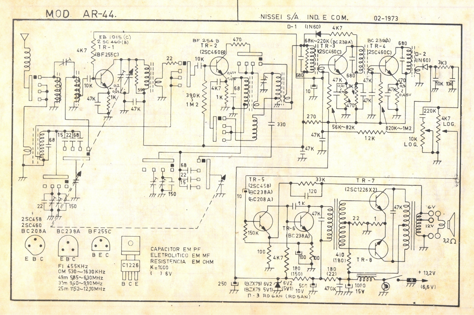 NISSEI AR-44 Schematic