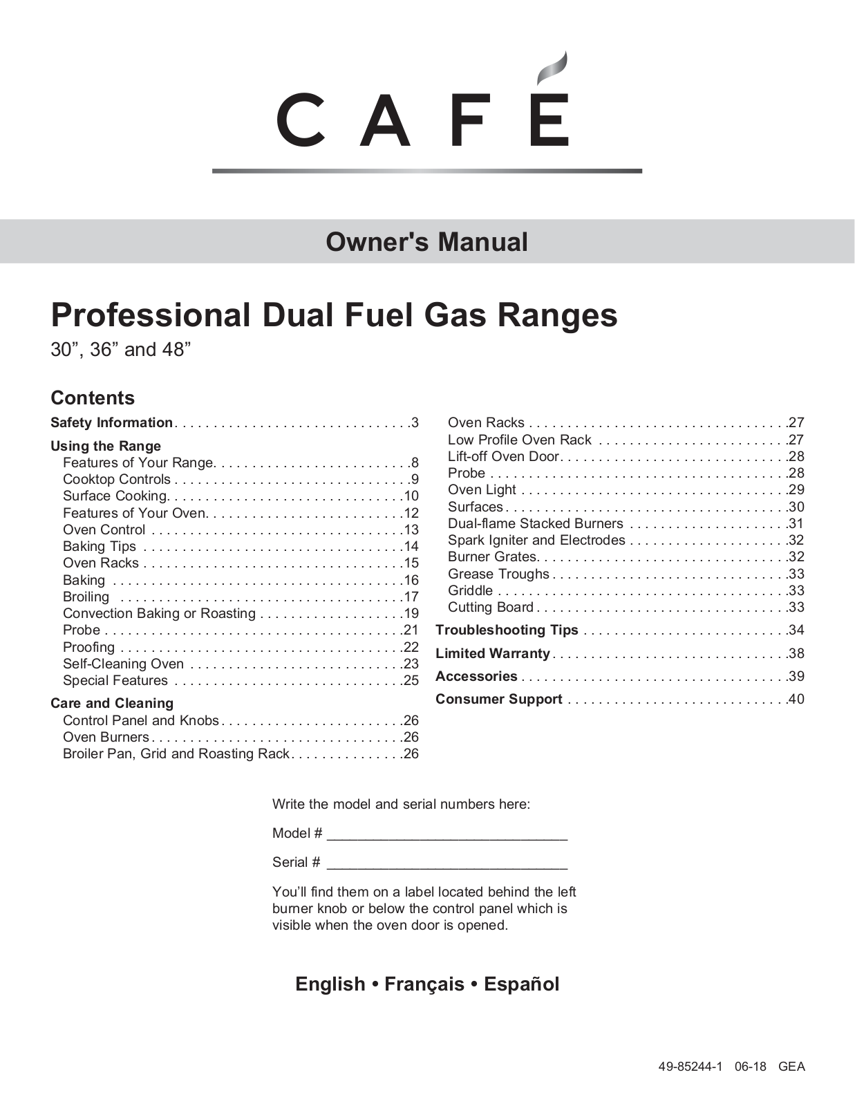 Cafe C2Y486P2MS1 User Manual