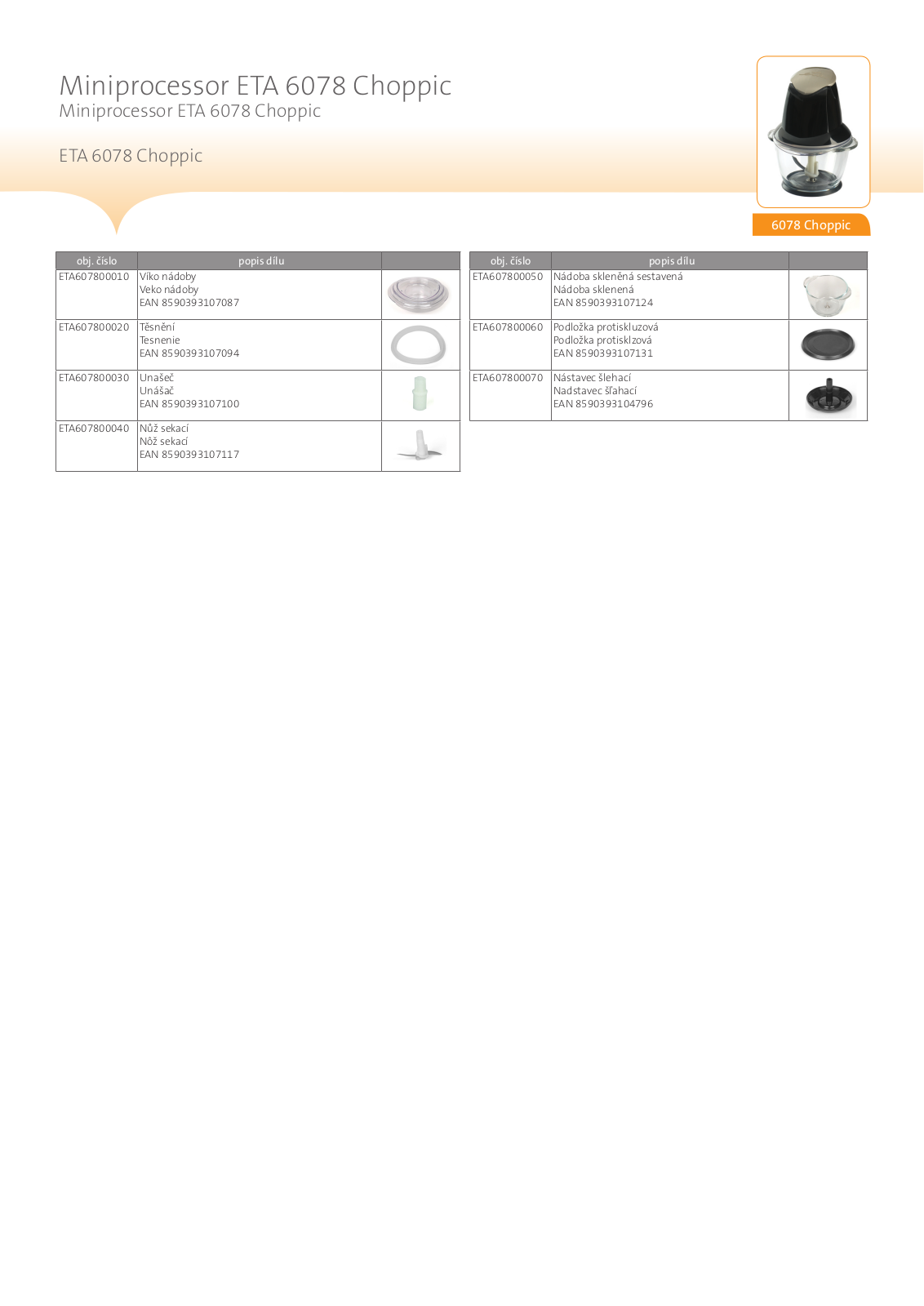 ETA 6078, 6078 90000 User Manual