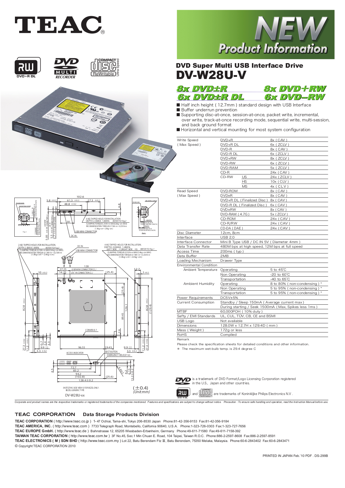 Teac DV-W28U-V User Manual