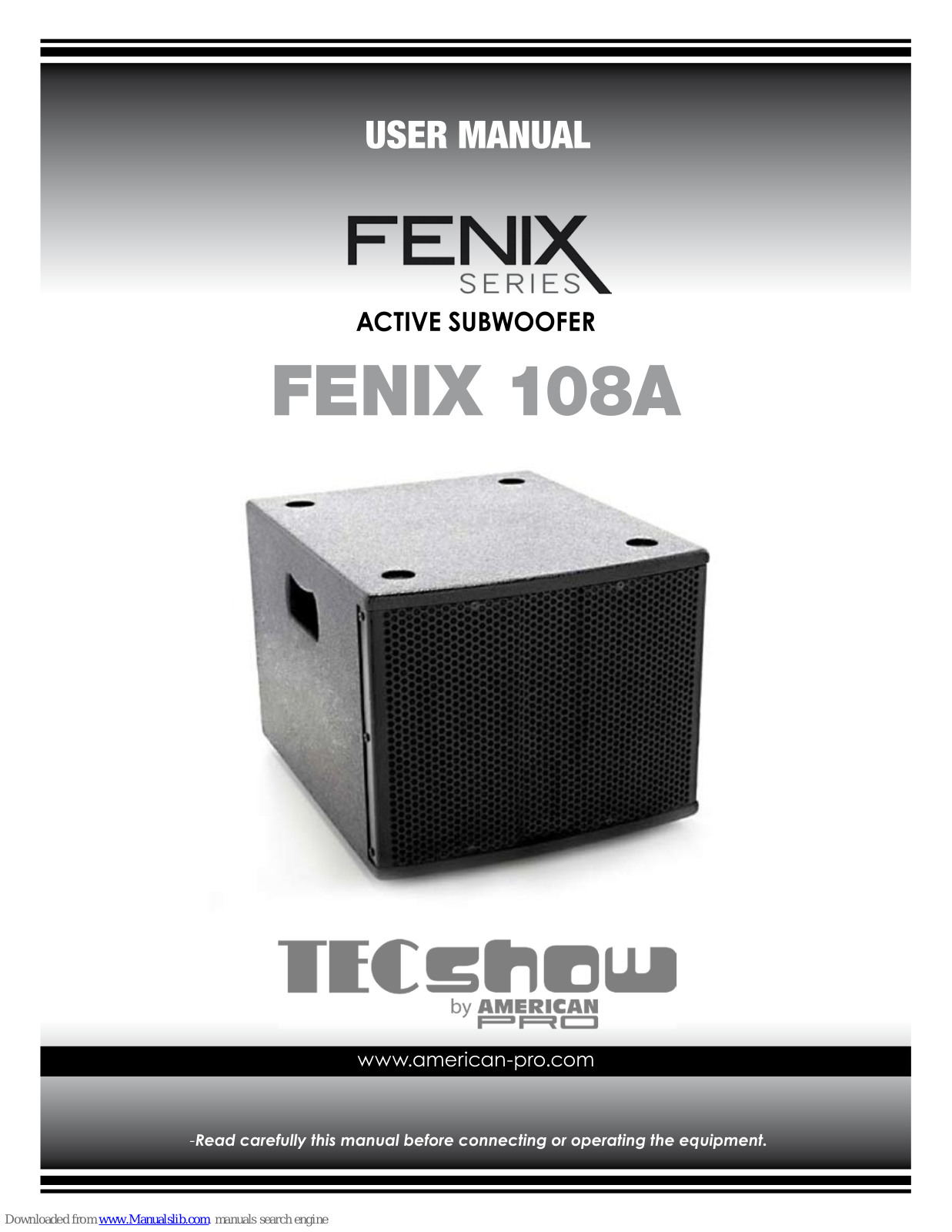 TECshow Fenix 108A User Manual