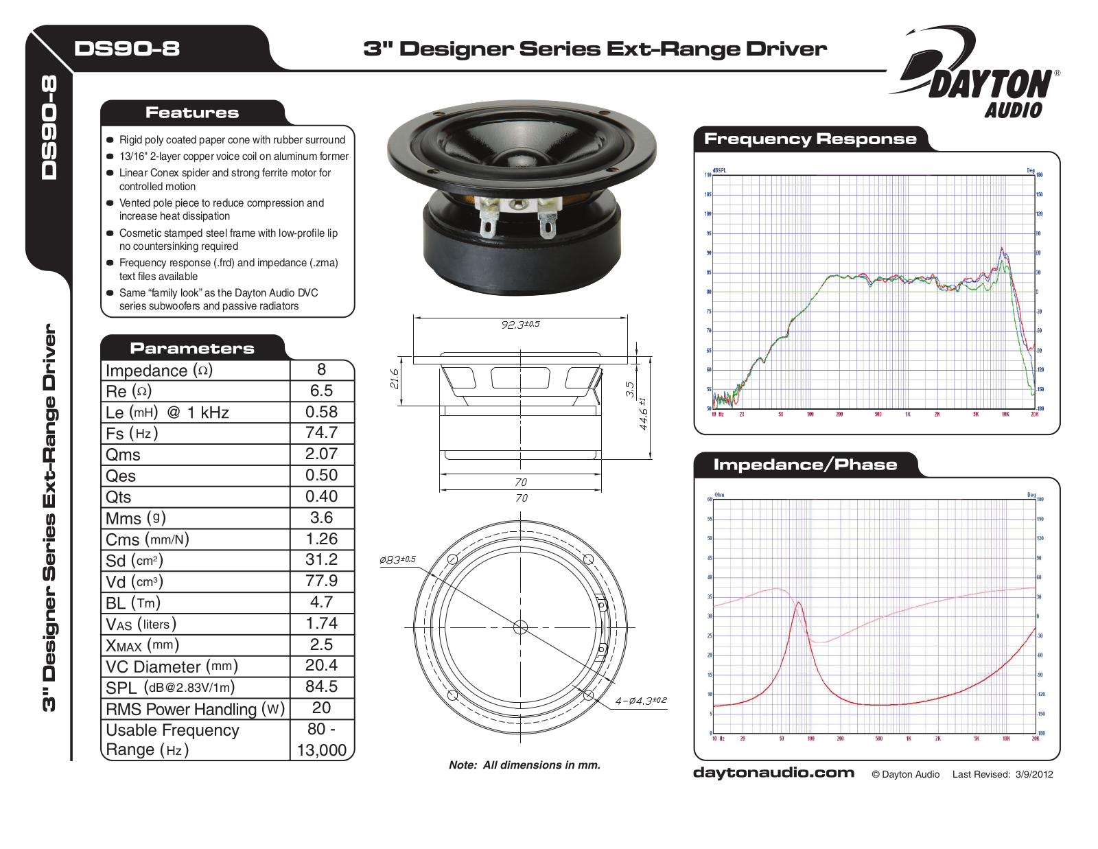 Dayton DS90-8 User Manual