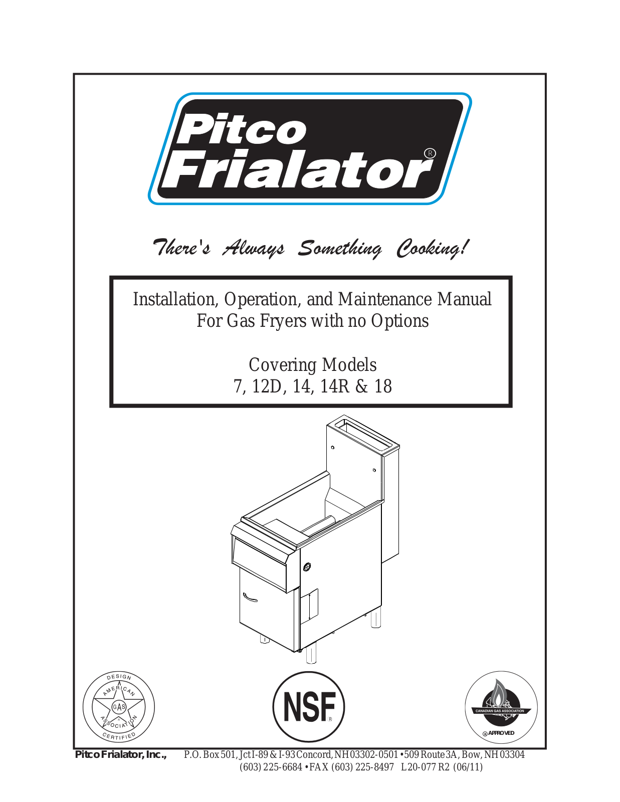 Pitco 12D Installation Manual