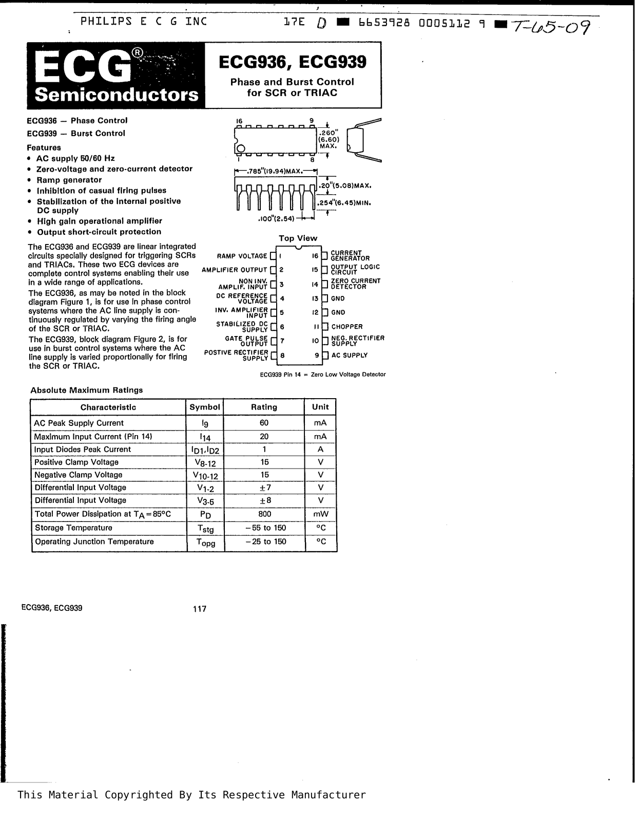 Datasheet NTE939 Specification - ManualMachine.com
