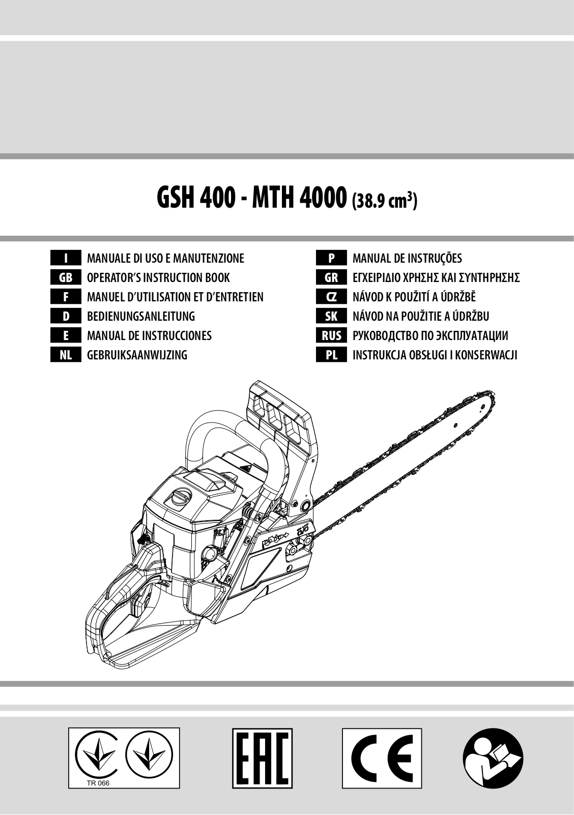 Oleo-Mac GSH 400 Operating Instructions