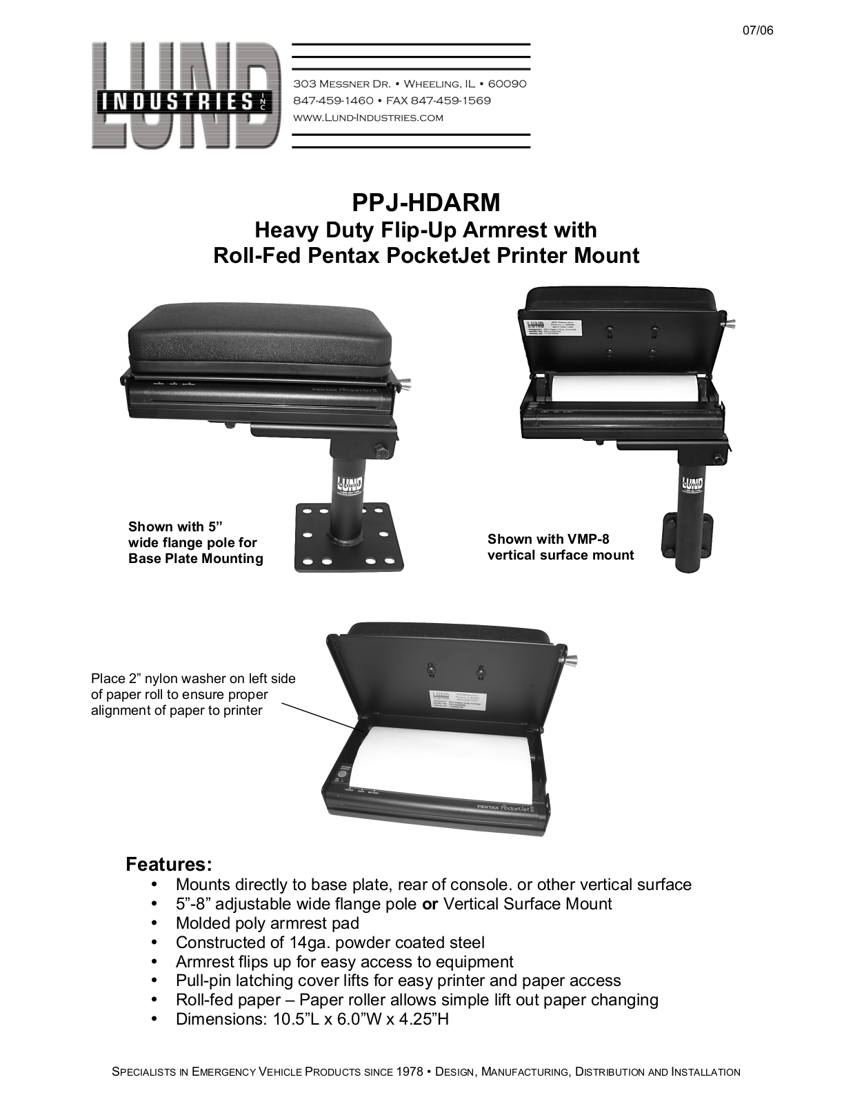 Lund Industries PPJ-HDARM User Manual - ManualMachine.com