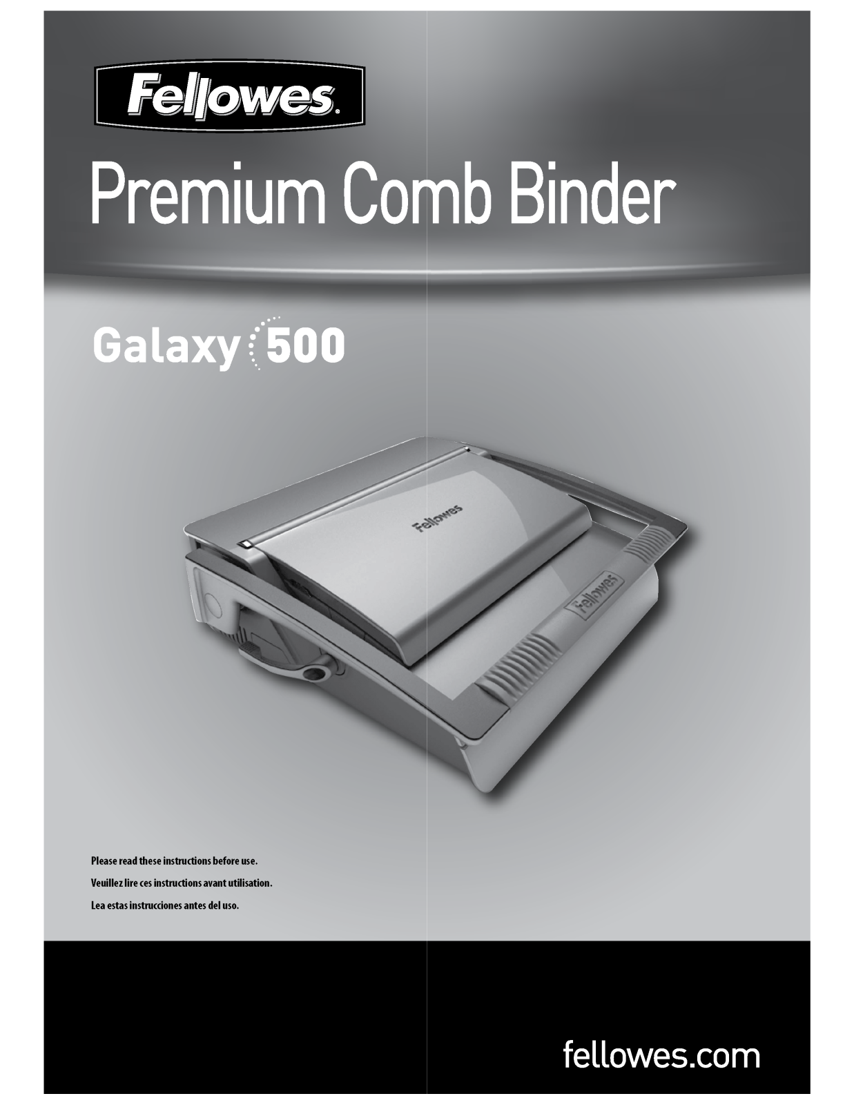 Fellowes GALAXY 500 User Manual