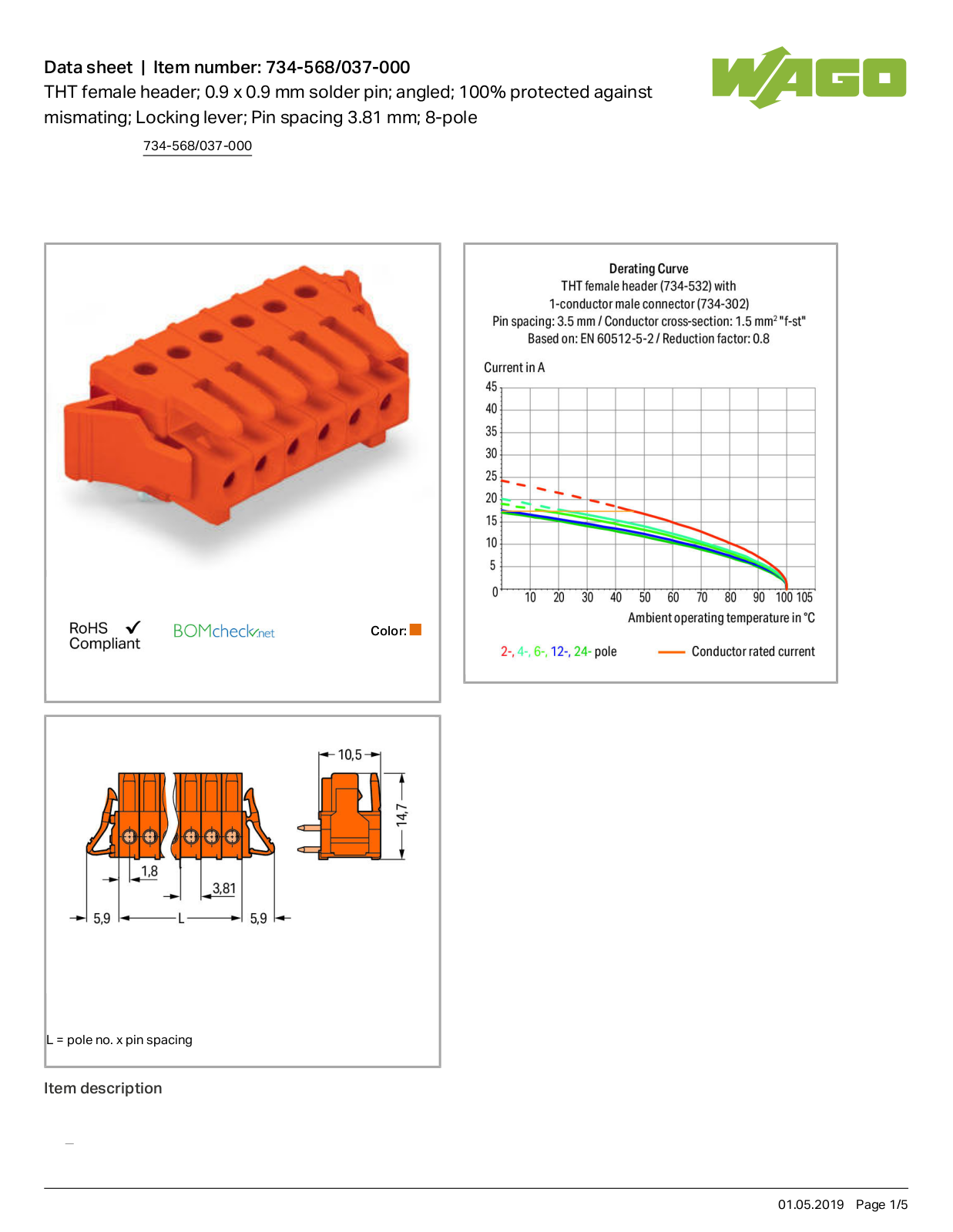 Wago 734-568/037-000 Data Sheet