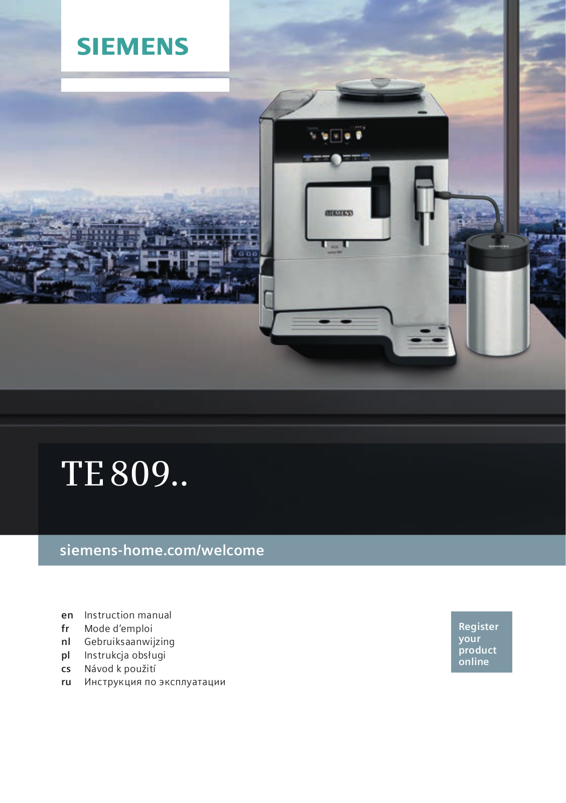 Siemens TE809201RW User Manual