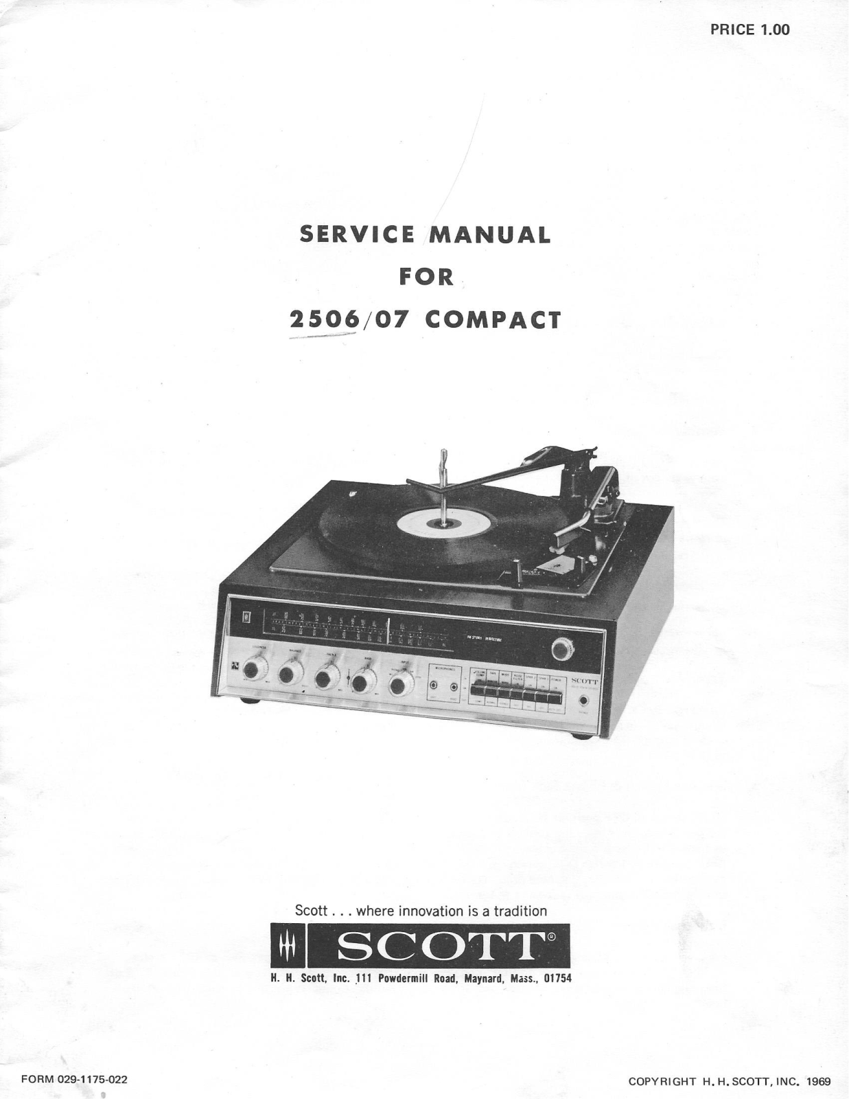 Scott 2506 Service Manual