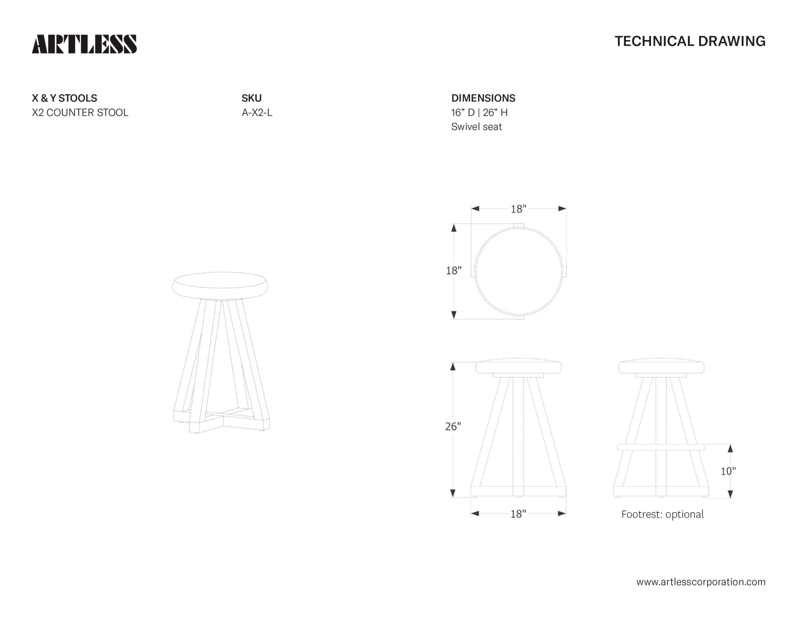 ARTLESS LYS10036 Dimensions - ManualMachine.com