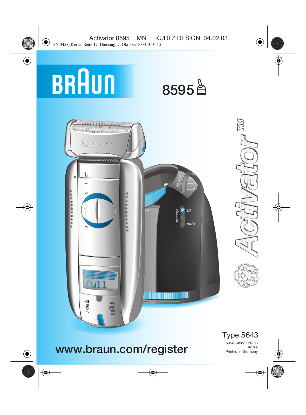 Braun 8595 User Manual