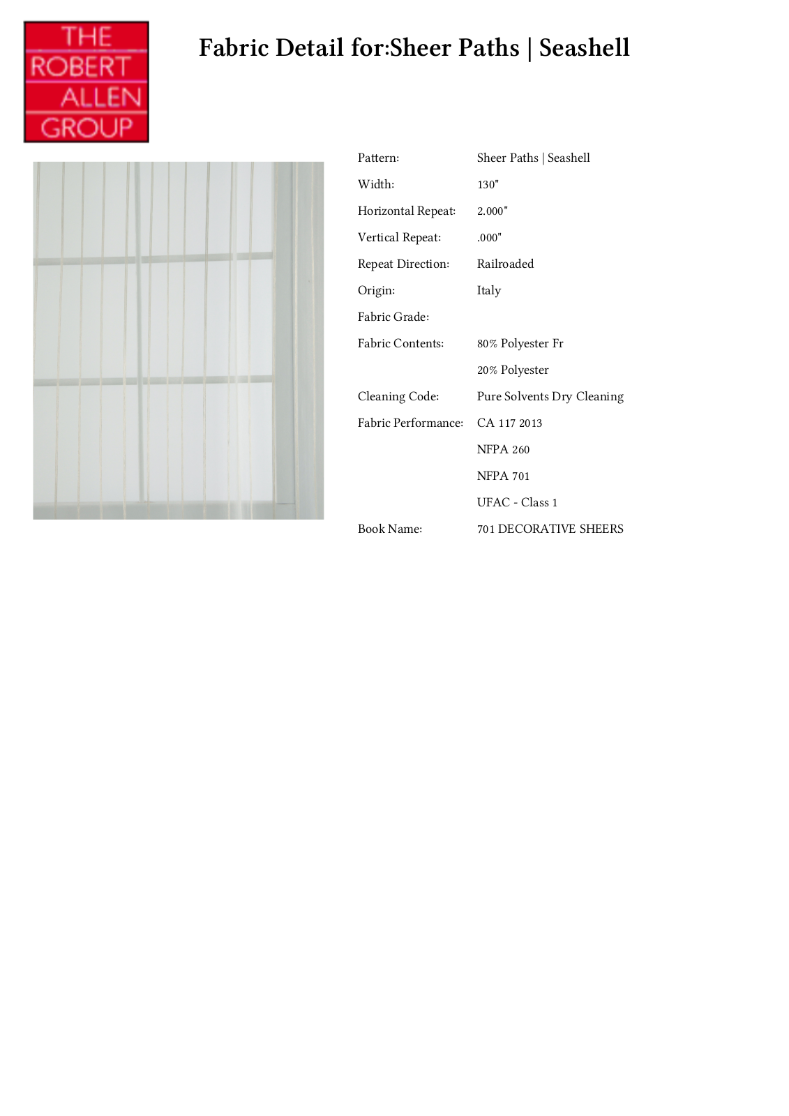 Robert Allen RALF1996 Specifications - ManualMachine.com