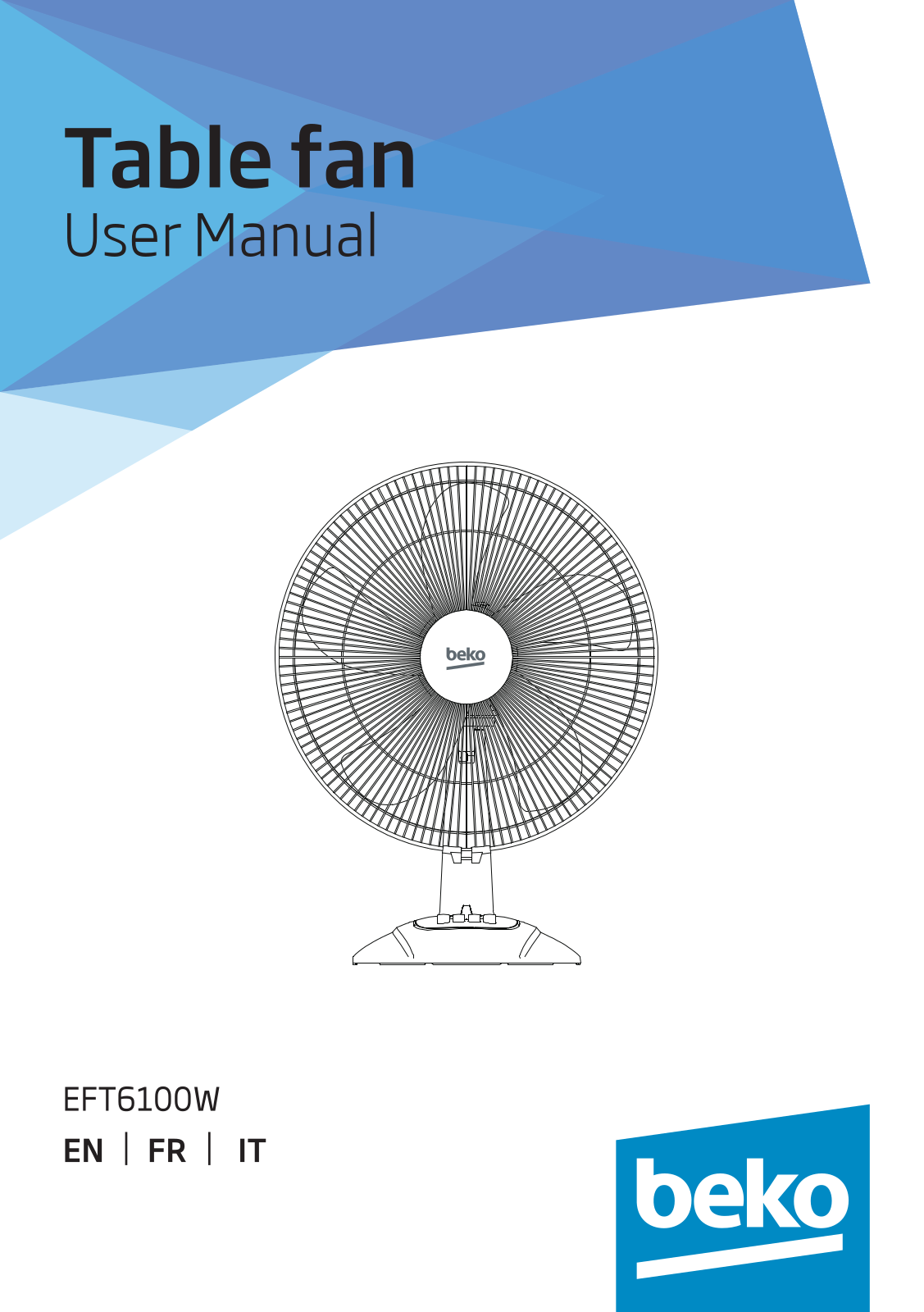 Beko EFT6100W User Manual