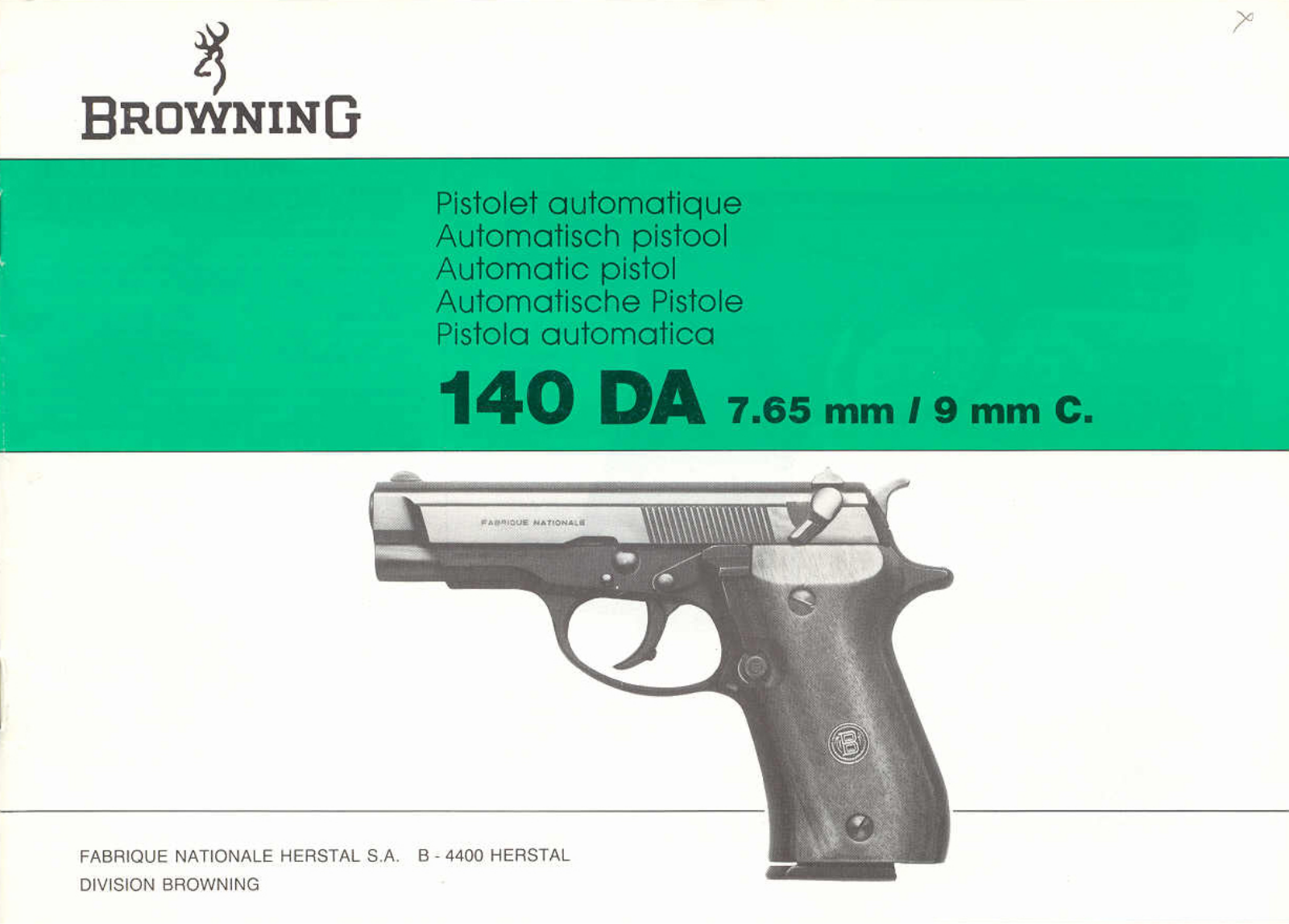 browning DA 140 User Guide