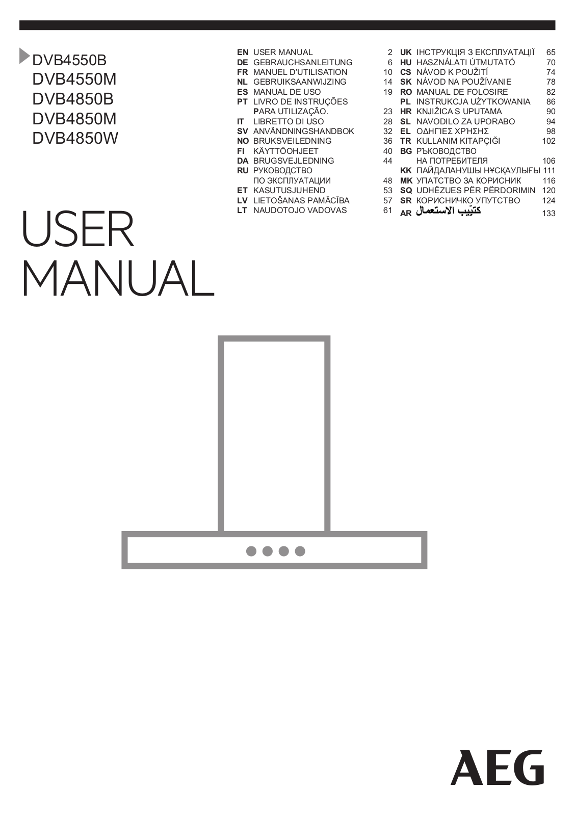 AEG DVB4850W User Manual