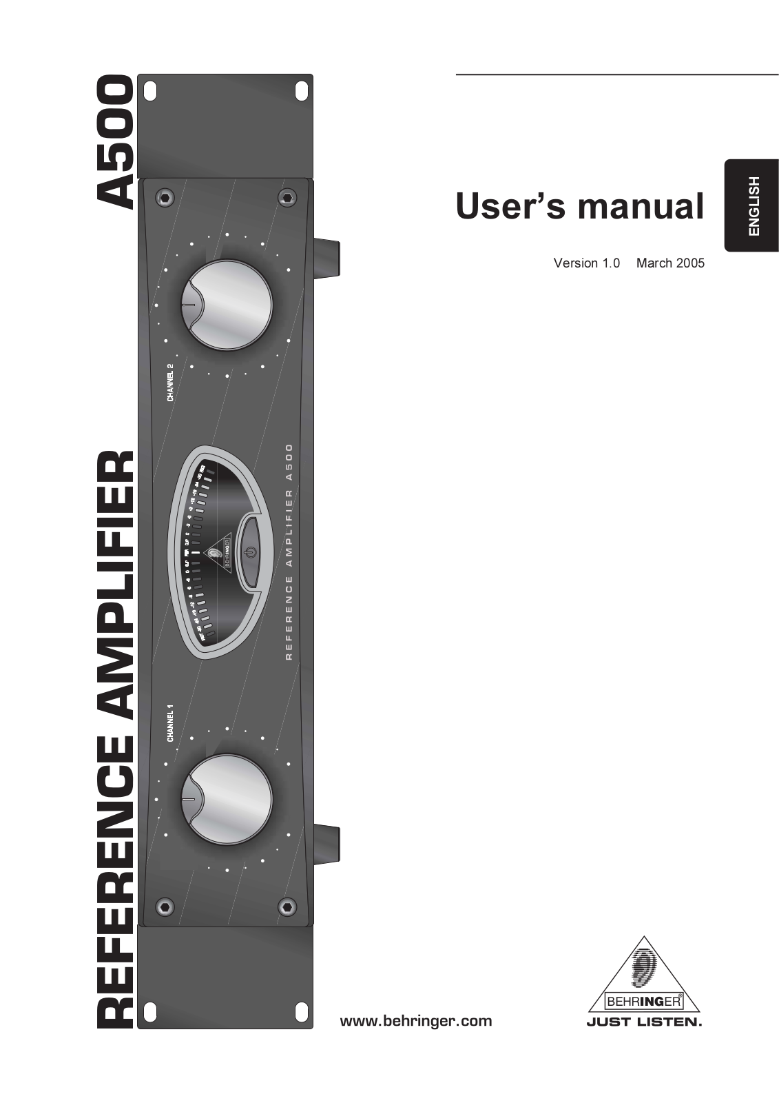 Behringer A500 User Manual