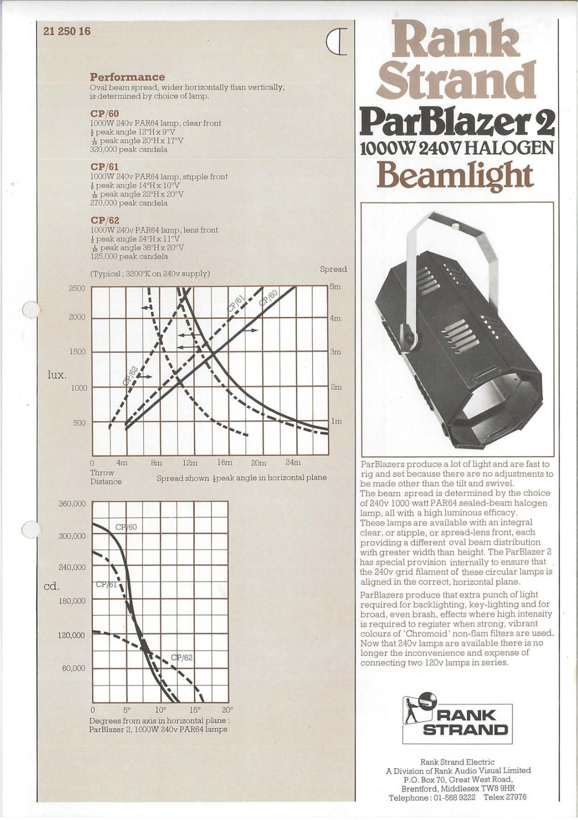 Strand Parblazer 2 Datasheet - ManualMachine.com