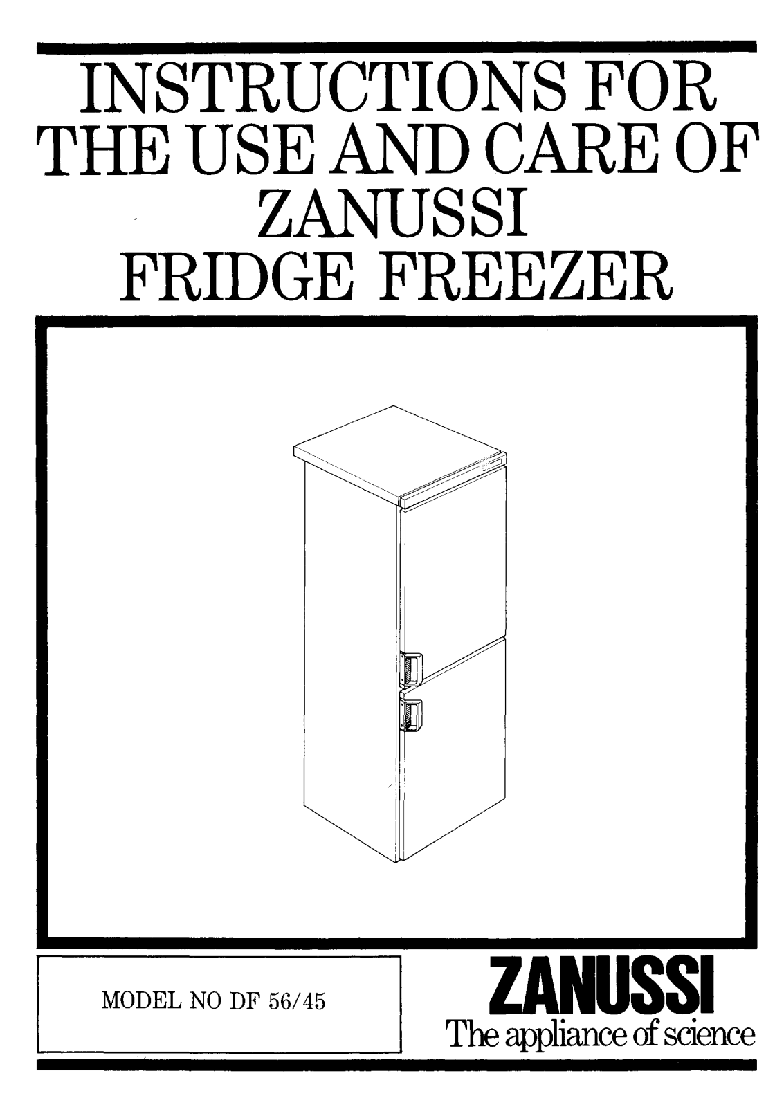 Zanussi DF45 User Manual