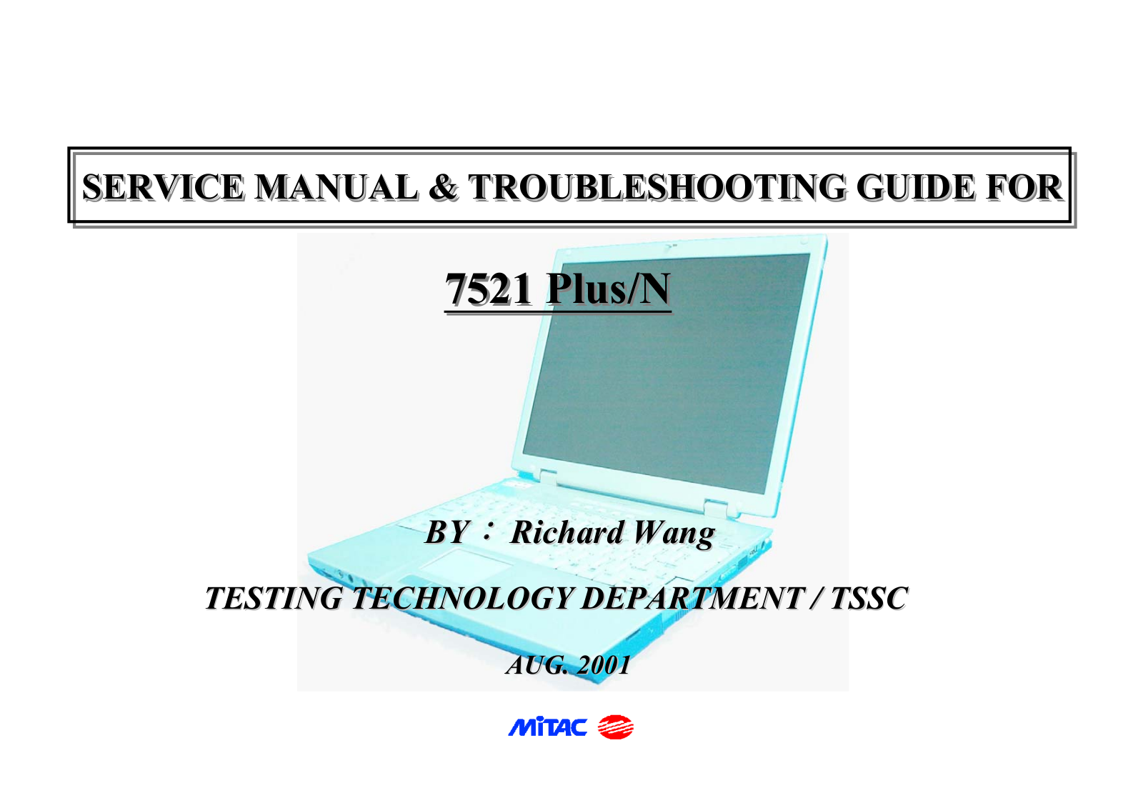 Mitac 7521 plus n Service Manual