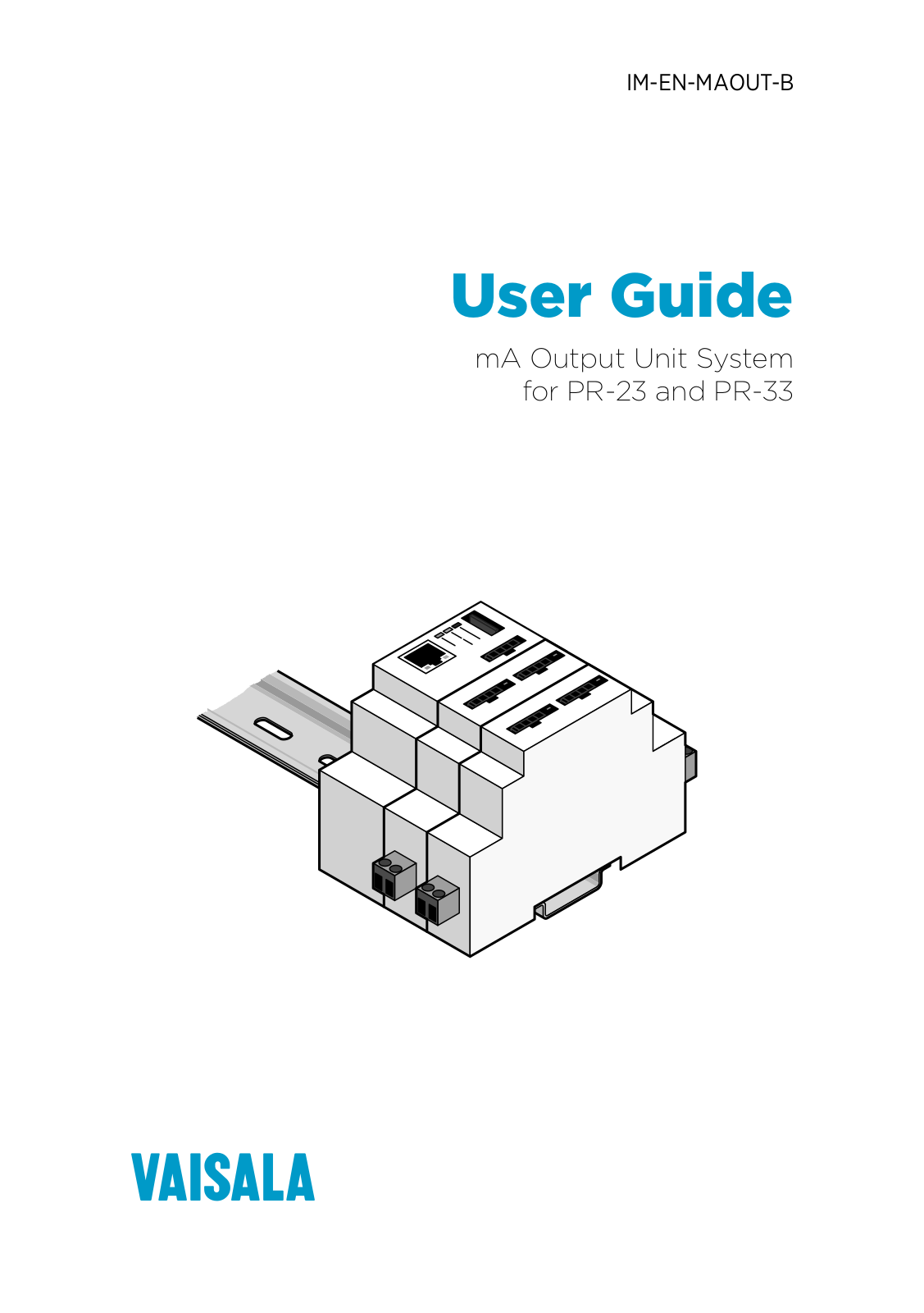 Vaisala PR-23, PR-33 User Manual