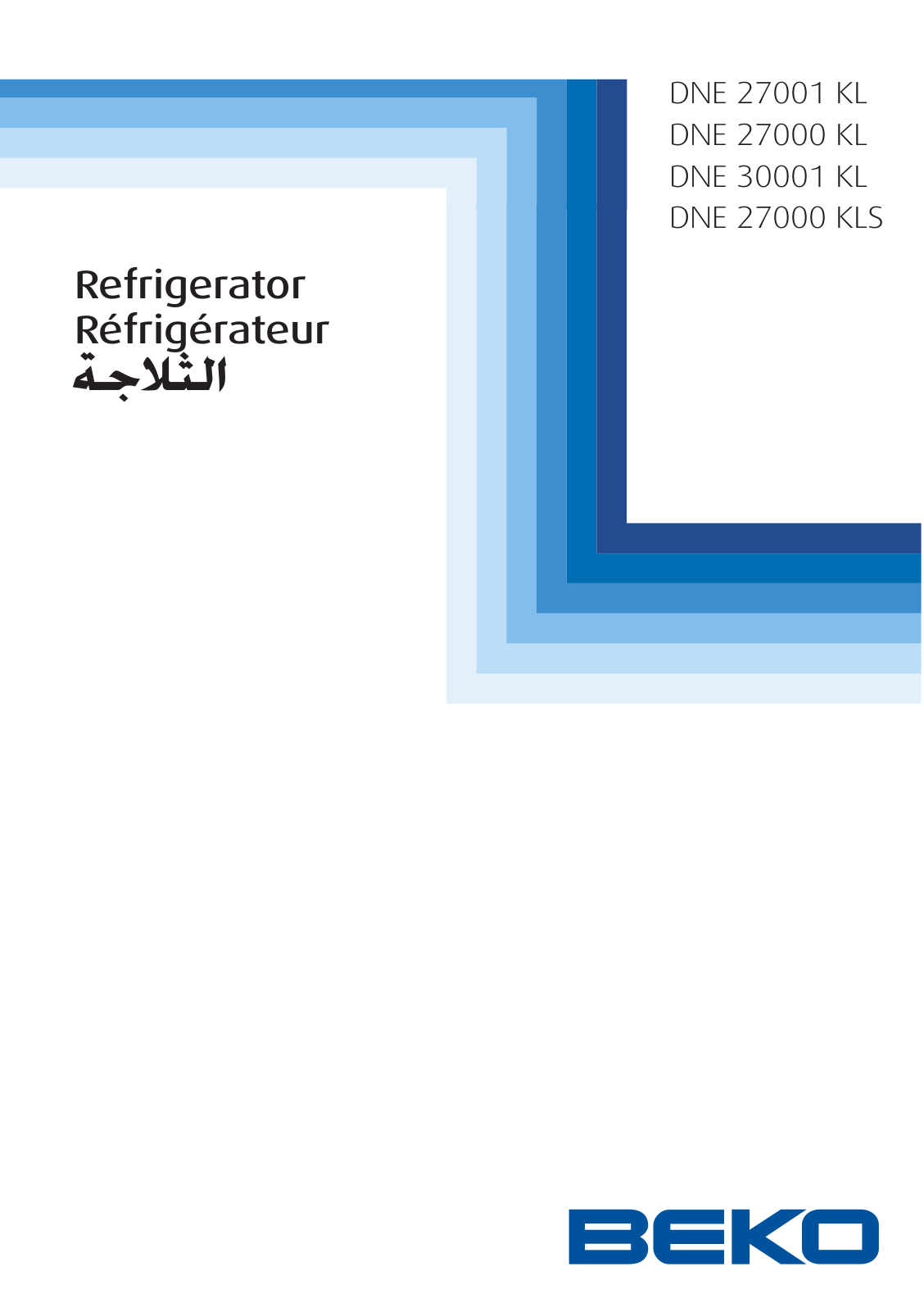 Beko DNE 30001 KL, DNE 27000 KL, DNE 27000 KLS, DNE 27001 KL User Manual