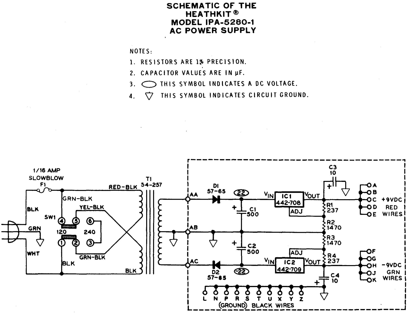 Heathkit IPA-5280-1 Schematic