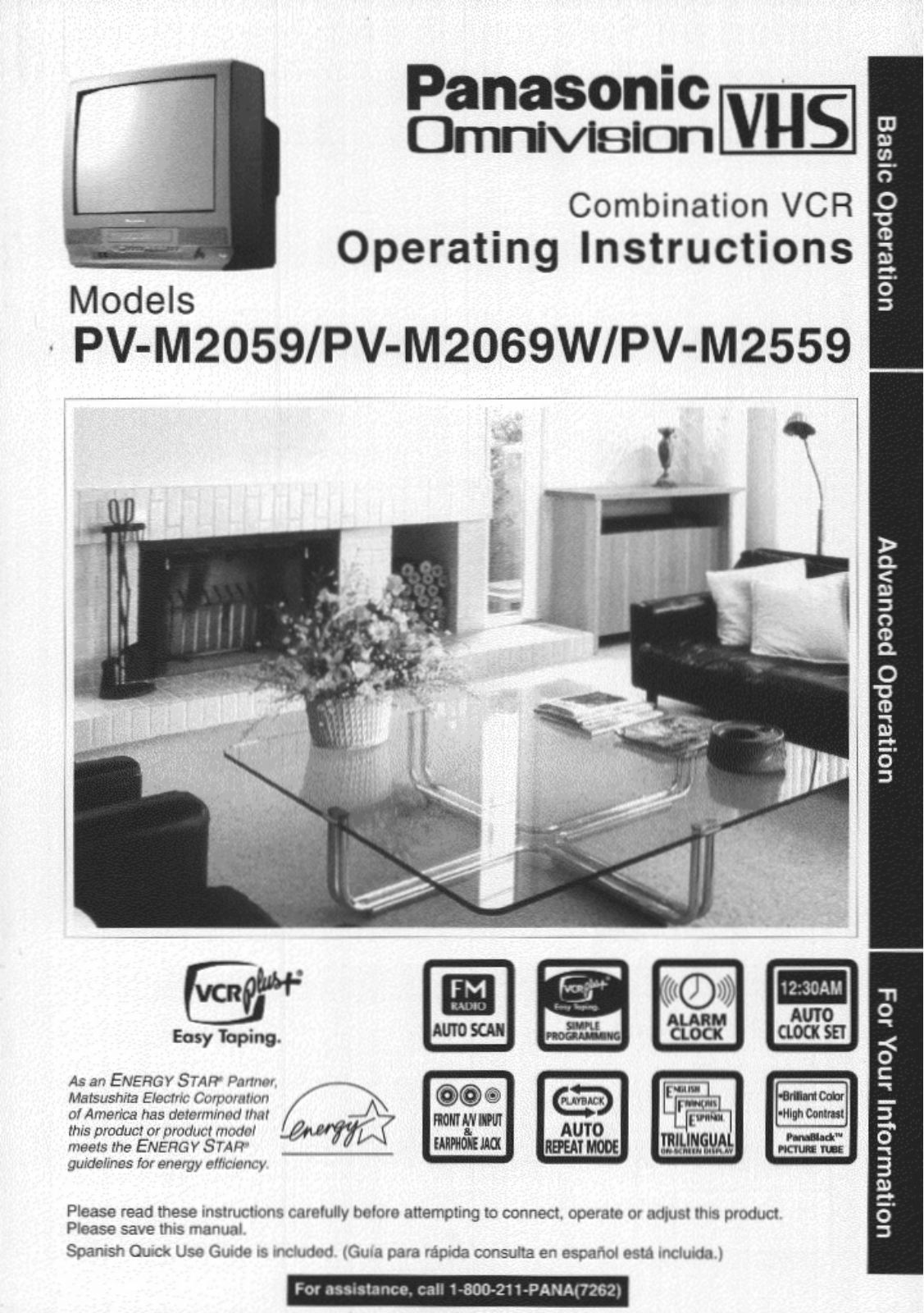 Panasonic PV-M2069W, PV-M2059, PV-M2559 User Manual