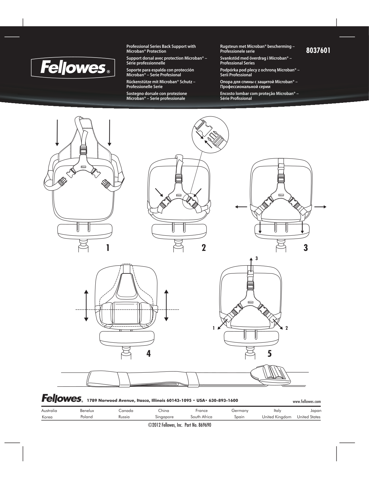 Fellowes Professional   Back Support User Manual