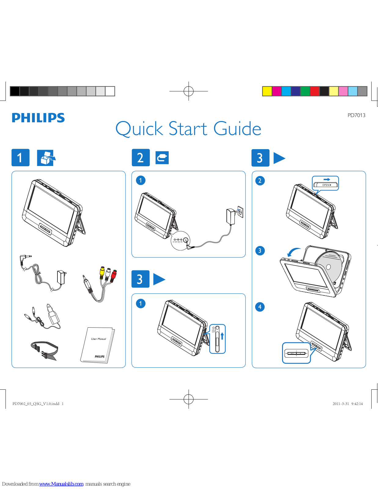 Philips PD7002/05, PD7013 Quick Start Manual - ManualMachine.com