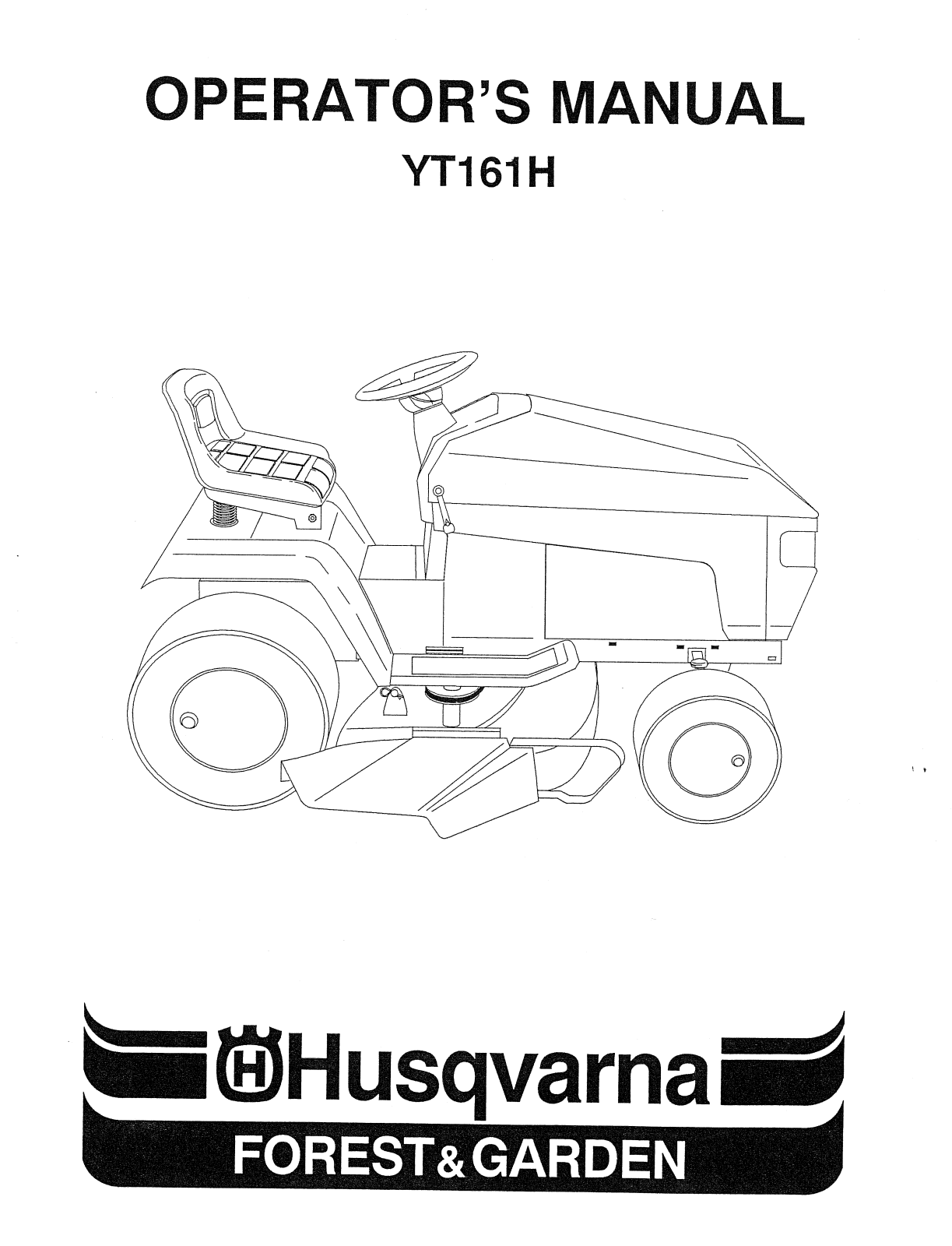 Husqvarna YT 161 H User Manual